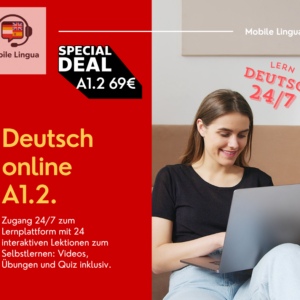 Deutsch A1.2 zum Selbstlernen – Zugang zur Lernplattform 24 Stunden am Tag, 7 Tage die Woche